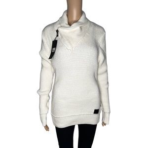 Heel jeans and clubwear women off white long sleeve sweater size XL